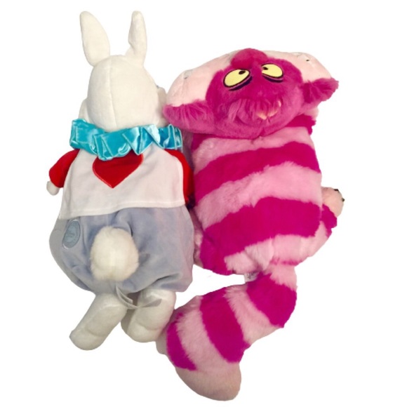 DISNEY ALICE IN WONDERLAND RABBIT AND CAT PLUSH - Picture 4 of 12